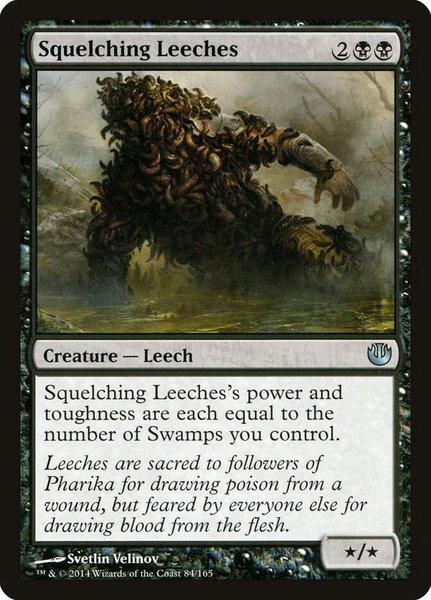 Squelching Leeches - Journey Into Nyx Magic: The Gathering trading card