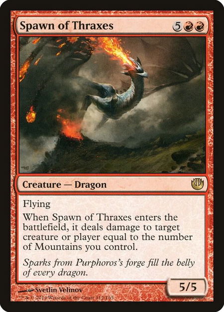 Spawn of Thraxes - Journey Into Nyx Magic: The Gathering trading card