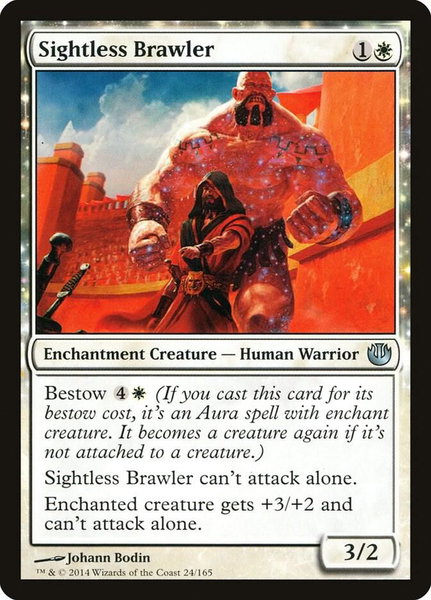 Sightless Brawler trading card from Journey Into Nyx Sightless Brawler - Journey Into Nyx Magic: The Gathering trading card