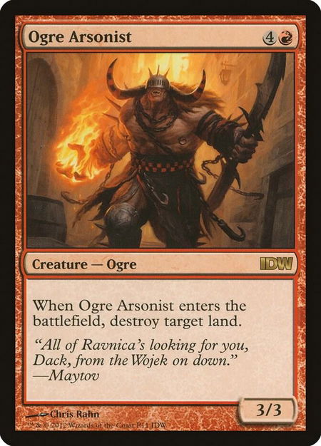 Ogre Arsonist (IDW Comics 2013) - Media Promos Magic: The Gathering trading card