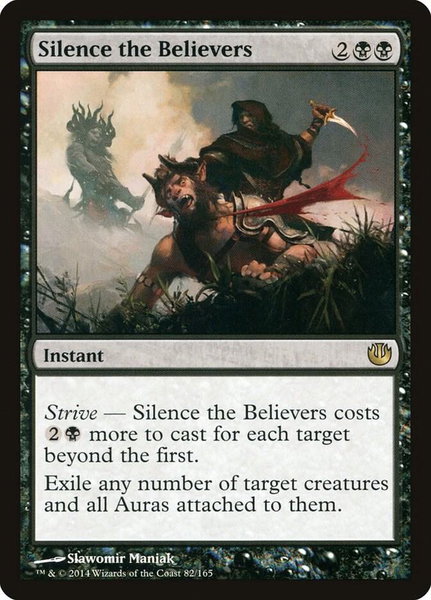 Silence the Believers trading card from Journey Into Nyx Silence the Believers - Journey Into Nyx Magic: The Gathering trading card