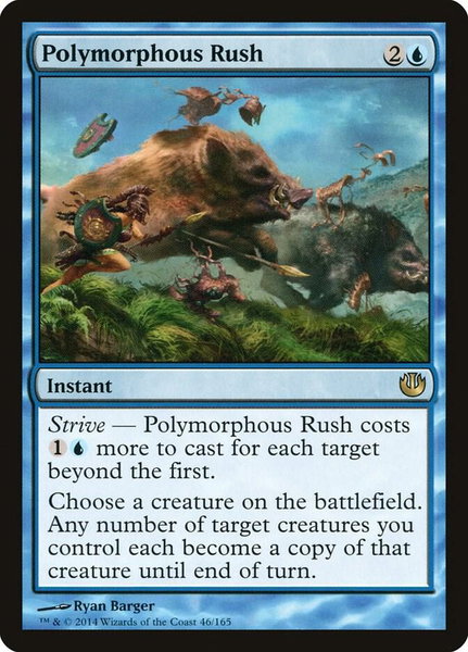 Polymorphous Rush trading card from Journey Into Nyx Polymorphous Rush - Journey Into Nyx Magic: The Gathering trading card