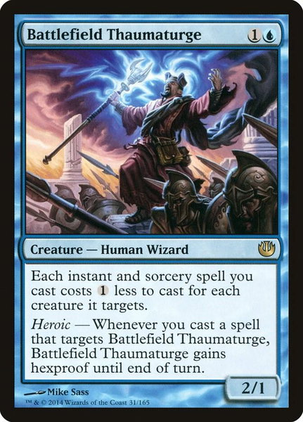Battlefield Thaumaturge trading card from Journey Into Nyx Battlefield Thaumaturge - Journey Into Nyx Magic: The Gathering trading card
