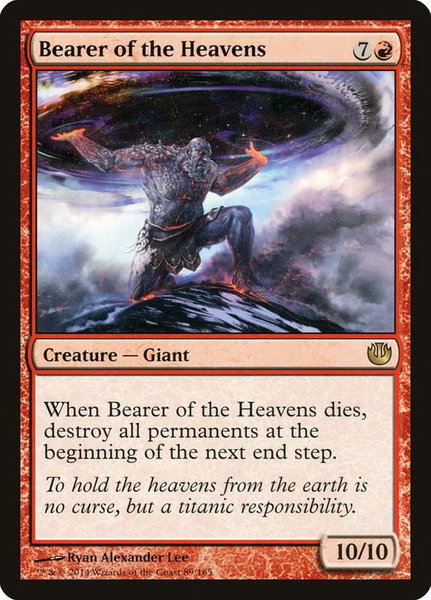 Bearer of the Heavens trading card from Journey Into Nyx Bearer of the Heavens - Journey Into Nyx Magic: The Gathering trading card