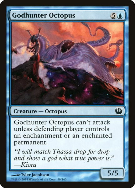 Godhunter Octopus trading card from Journey Into Nyx Godhunter Octopus - Journey Into Nyx Magic: The Gathering trading card