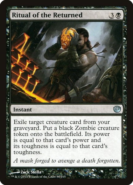 Ritual of the Returned trading card from Journey Into Nyx Ritual of the Returned - Journey Into Nyx Magic: The Gathering trading card