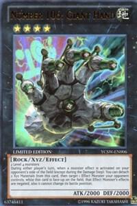 Number 106: Giant Hand - Yu-Gi-Oh! Championship Series Prize Cards YuGiOh trading card
