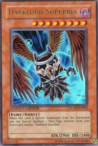 Darklord Superbia trading card from Yu-Gi-Oh! Championship Series Prize Cards Darklord Superbia - Yu-Gi-Oh! Championship Series Prize Cards YuGiOh trading card