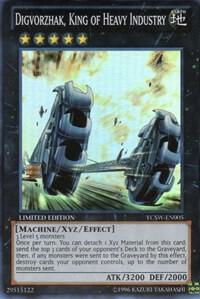 Digvorzhak, King of Heavy Industry trading card from Yu-Gi-Oh! Championship Series Prize Cards Digvorzhak, King of Heavy Industry - Yu-Gi-Oh! Championship Series Prize Cards YuGiOh trading card