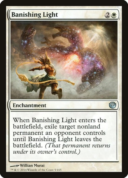 Banishing Light trading card from Journey Into Nyx Banishing Light - Journey Into Nyx Magic: The Gathering trading card