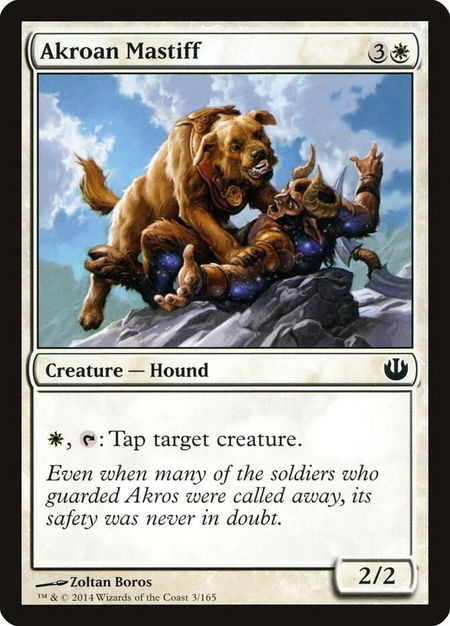 Akroan Mastiff - Journey Into Nyx Magic: The Gathering trading card