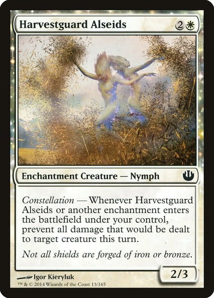 Harvestguard Alseids - Journey Into Nyx Magic: The Gathering trading card