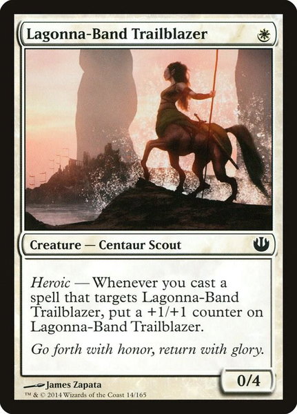 Lagonna-Band Trailblazer trading card from Journey Into Nyx Lagonna-Band Trailblazer - Journey Into Nyx Magic: The Gathering trading card