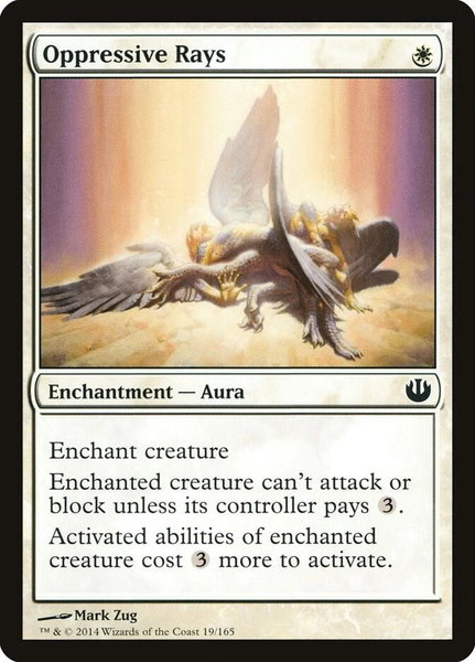 Oppressive Rays trading card from Journey Into Nyx Oppressive Rays - Journey Into Nyx Magic: The Gathering trading card