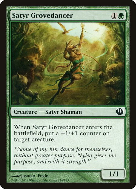 Satyr Grovedancer - Journey Into Nyx Magic: The Gathering trading card