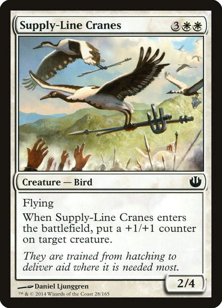 Supply-Line Cranes - Journey Into Nyx Magic: The Gathering trading card