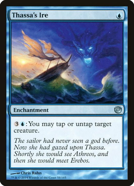 Thassa's Ire trading card from Journey Into Nyx Thassa's Ire - Journey Into Nyx Magic: The Gathering trading card