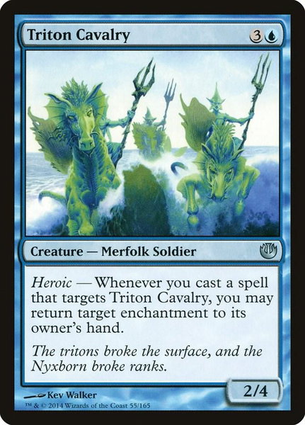 Triton Cavalry trading card from Journey Into Nyx Triton Cavalry - Journey Into Nyx Magic: The Gathering trading card