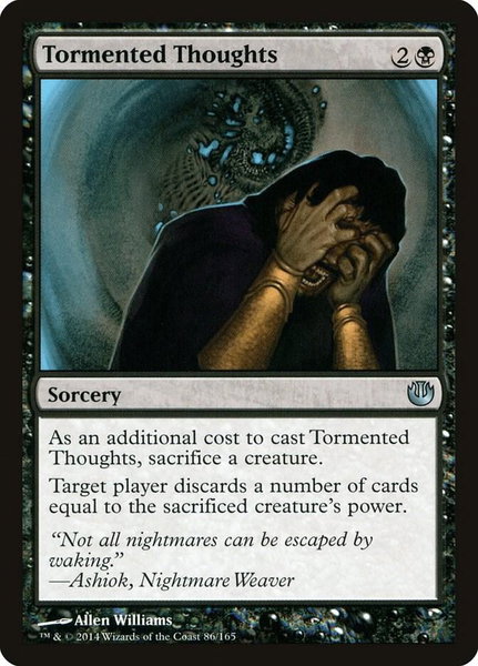 Tormented Thoughts trading card from Journey Into Nyx Tormented Thoughts - Journey Into Nyx Magic: The Gathering trading card