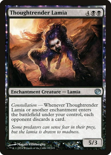 Thoughtrender Lamia trading card from Journey Into Nyx Thoughtrender Lamia - Journey Into Nyx Magic: The Gathering trading card