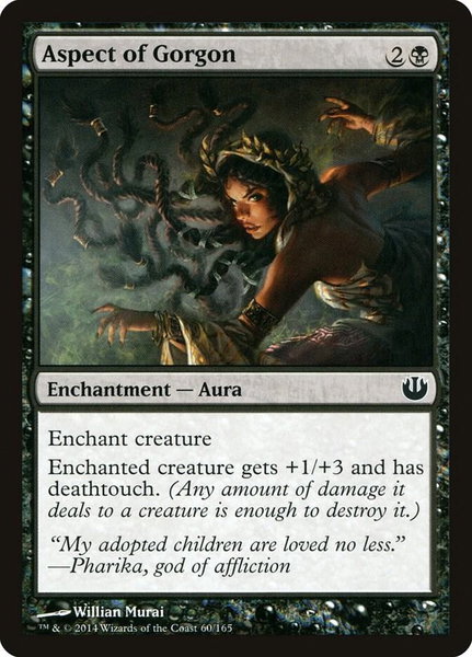 Aspect of Gorgon trading card from Journey Into Nyx Aspect of Gorgon - Journey Into Nyx Magic: The Gathering trading card