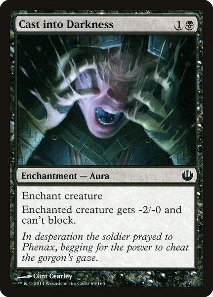 Cast into Darkness trading card from Journey Into Nyx Cast into Darkness - Journey Into Nyx Magic: The Gathering trading card