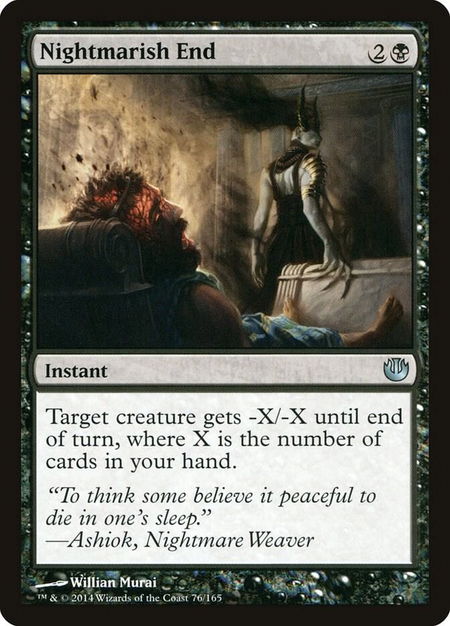 Nightmarish End - Journey Into Nyx Magic: The Gathering trading card