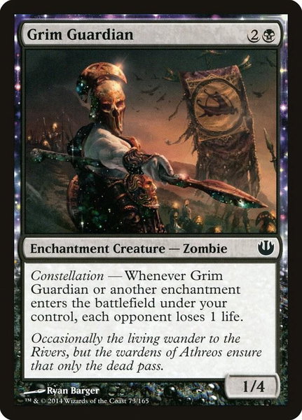 Grim Guardian trading card from Journey Into Nyx Grim Guardian - Journey Into Nyx Magic: The Gathering trading card