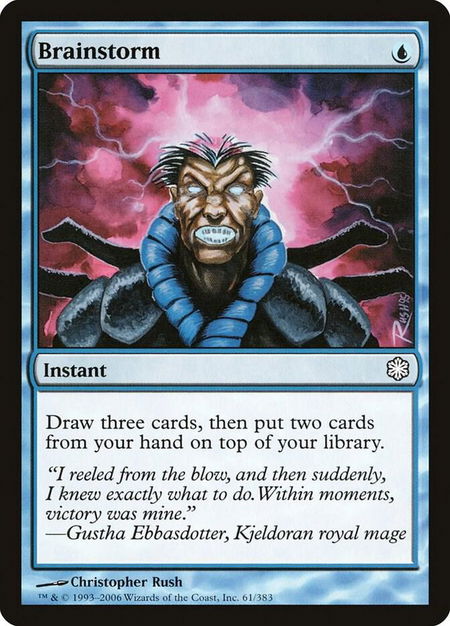 Brainstorm trading card from Coldsnap Theme Deck Reprints Brainstorm - Coldsnap Theme Deck Reprints Magic: The Gathering trading card