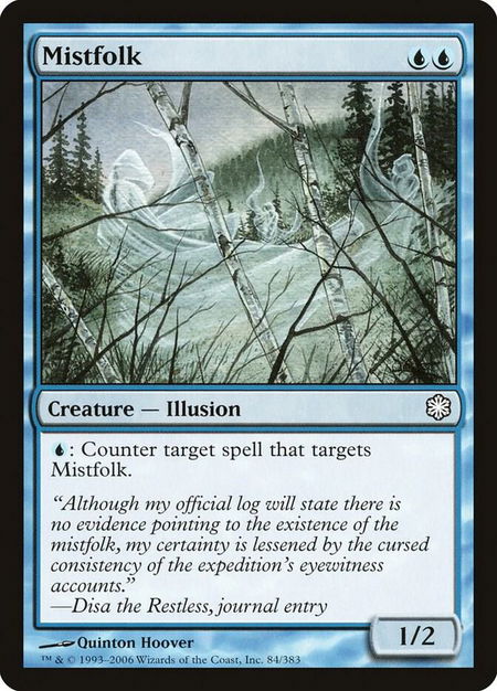 Mistfolk trading card from Coldsnap Theme Deck Reprints Mistfolk - Coldsnap Theme Deck Reprints Magic: The Gathering trading card