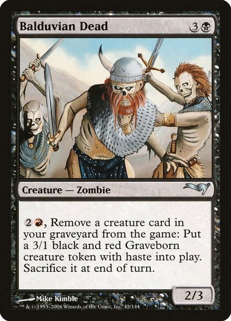Balduvian Dead trading card from Coldsnap Theme Deck Reprints Balduvian Dead - Coldsnap Theme Deck Reprints Magic: The Gathering trading card