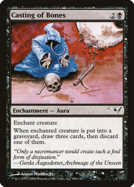 Casting of Bones trading card from Coldsnap Theme Deck Reprints Casting of Bones - Coldsnap Theme Deck Reprints Magic: The Gathering trading card