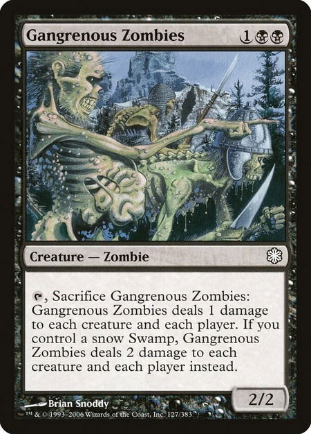 Gangrenous Zombies trading card from Coldsnap Theme Deck Reprints Gangrenous Zombies - Coldsnap Theme Deck Reprints Magic: The Gathering trading card