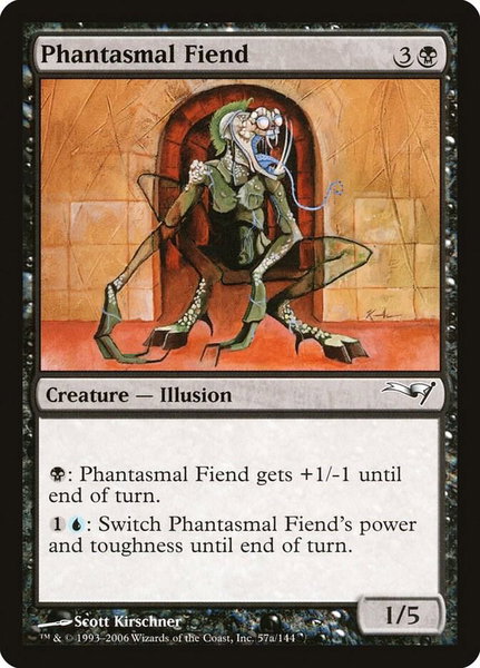 Phantasmal Fiend trading card from Coldsnap Theme Deck Reprints Phantasmal Fiend - Coldsnap Theme Deck Reprints Magic: The Gathering trading card
