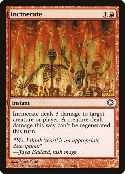 Incinerate - Coldsnap Theme Deck Reprints Magic: The Gathering trading card