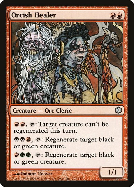 Orcish Healer trading card from Coldsnap Theme Deck Reprints Orcish Healer - Coldsnap Theme Deck Reprints Magic: The Gathering trading card