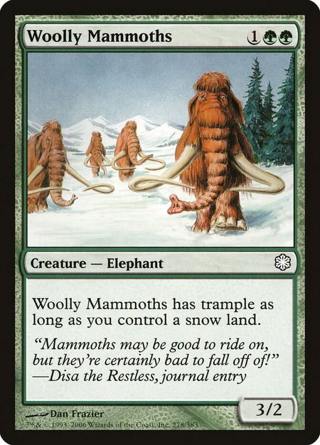 Woolly Mammoths trading card from Coldsnap Theme Deck Reprints Woolly Mammoths - Coldsnap Theme Deck Reprints Magic: The Gathering trading card