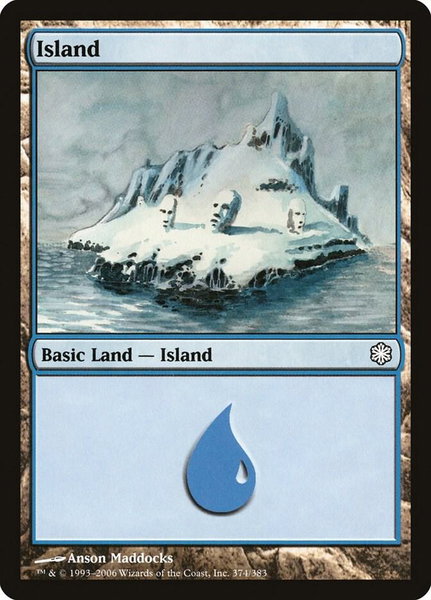 Island (374) trading card from Coldsnap Theme Deck Reprints Island (374) - Coldsnap Theme Deck Reprints Magic: The Gathering trading card