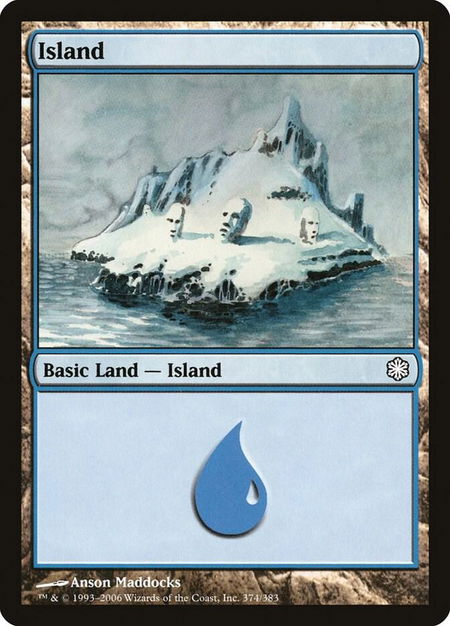 Island (374) trading card from Coldsnap Theme Deck Reprints Island (374) - Coldsnap Theme Deck Reprints Magic: The Gathering trading card
