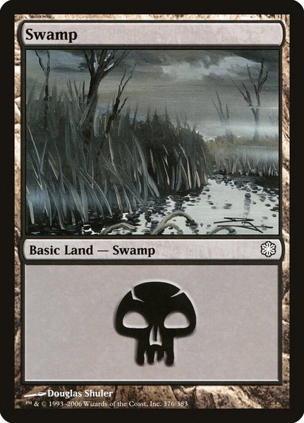 Swamp (376) trading card from Coldsnap Theme Deck Reprints Swamp (376) - Coldsnap Theme Deck Reprints Magic: The Gathering trading card