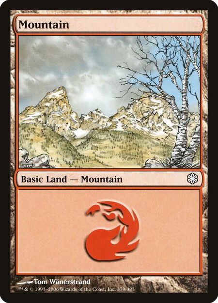 Mountain (379) trading card from Coldsnap Theme Deck Reprints Mountain (379) - Coldsnap Theme Deck Reprints Magic: The Gathering trading card