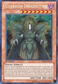 Guardian Dreadscythe trading card from Dragons of Legend Guardian Dreadscythe - Dragons of Legend YuGiOh trading card