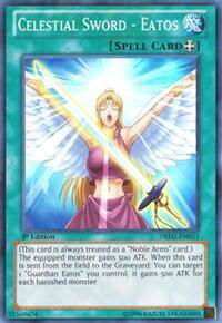 Celestial Sword - Eatos - Dragons of Legend (DRLG) #DRLG-EN011 - Super Rare YuGiOh Trading Card