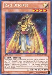 Ra's Disciple trading card from Dragons of Legend Ra's Disciple - Dragons of Legend YuGiOh trading card