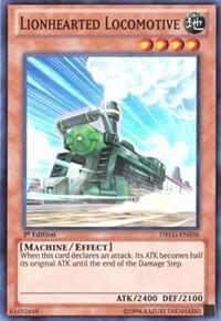 Lionhearted Locomotive - Dragons of Legend (DRLG) #DRLG-EN036 - Super Rare YuGiOh Trading Card