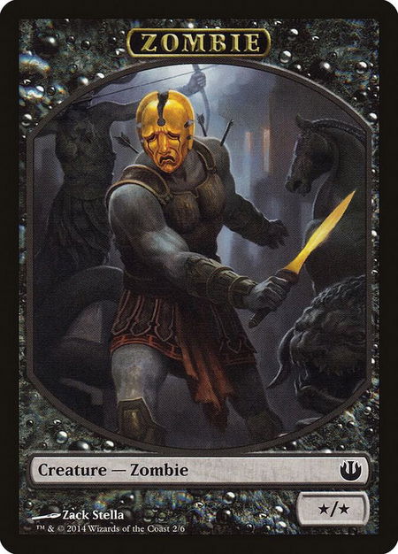 Zombie Token - Journey Into Nyx Magic: The Gathering trading card