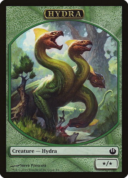 Hydra Token trading card from Journey Into Nyx Hydra Token - Journey Into Nyx Magic: The Gathering trading card