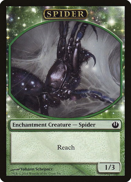 Spider Token trading card from Journey Into Nyx Spider Token - Journey Into Nyx Magic: The Gathering trading card