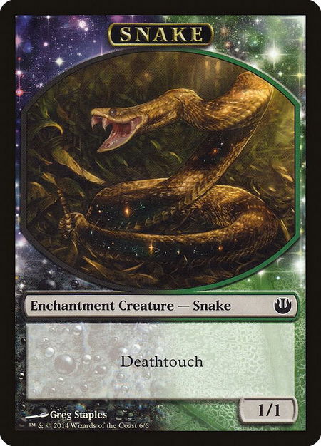 Snake Token - Journey Into Nyx Magic: The Gathering trading card