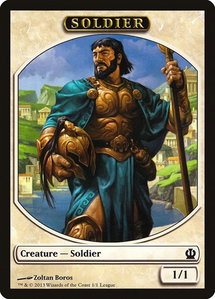 Soldier Token (Theros) - League Promos (LEP) #4 - Promo Magic: The Gathering Trading Card
